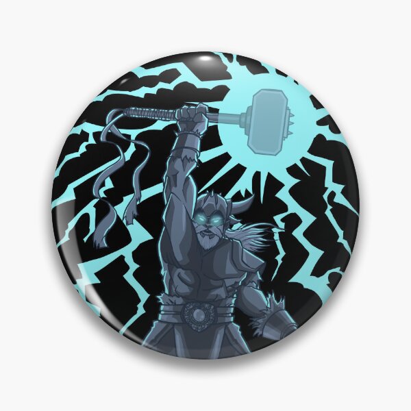 Item preview, A Nordic warrior with a hammer of lightning and lightning designed and sold by fifou96.