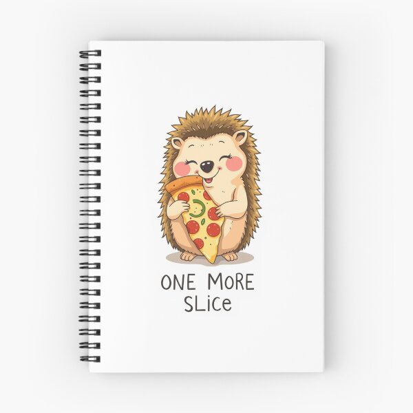 Artikelvorschau, Igel One More Slice Pizza Essen Hamburger süßes Geburtstagsgeschenk entworfen und verkauft von CheeseBlueprint.