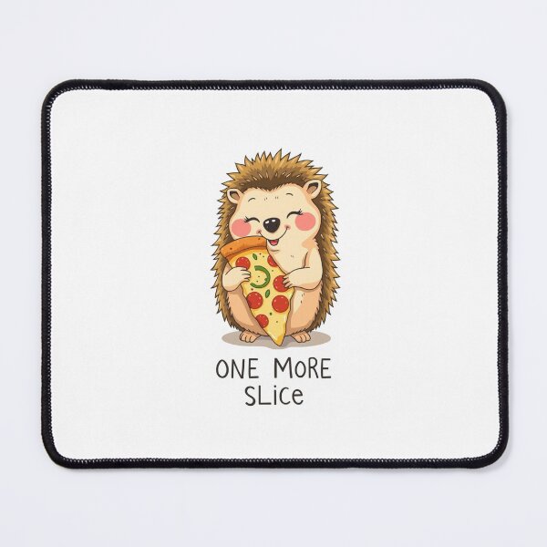 Artikelvorschau, Igel One More Slice Pizza Essen Hamburger süßes Geburtstagsgeschenk entworfen und verkauft von CheeseBlueprint.