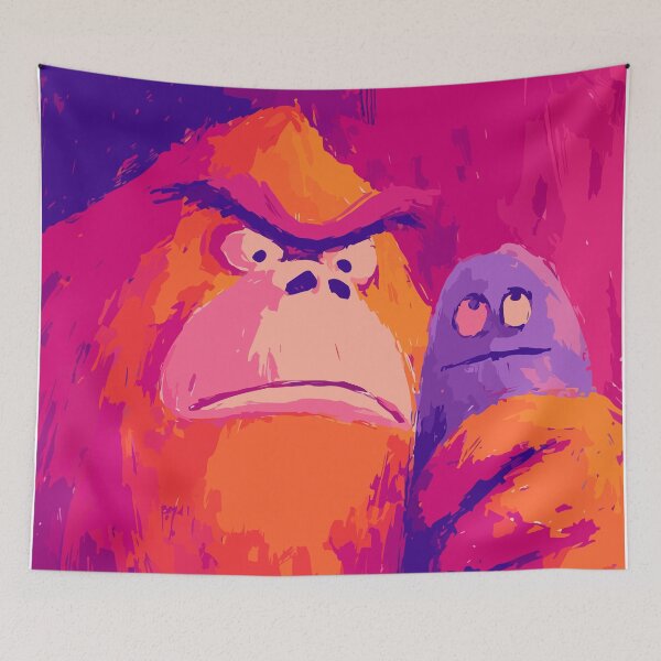 Item preview, Colorful Orangutan Portrait – Vibrant Wildlife Art designed and sold by Moss and Moon Studio.