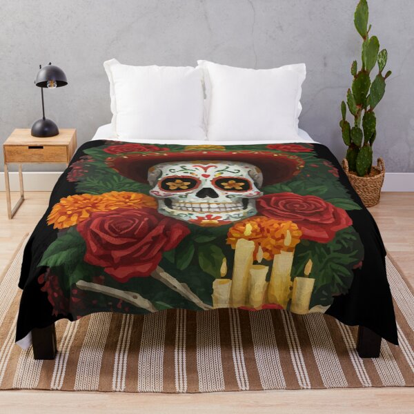 Item preview, mexican flag Día de los Muertos Flag Fusion designed and sold by Uglyandcute.
