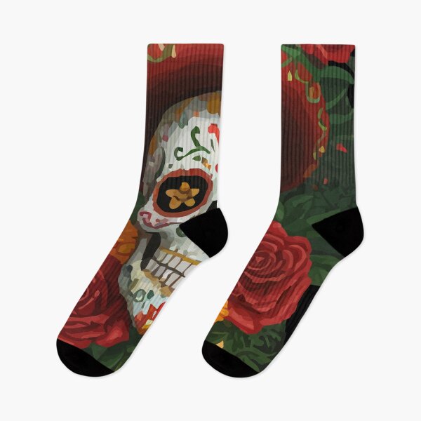 Item preview, mexican flag Día de los Muertos Flag Fusion designed and sold by Uglyandcute.