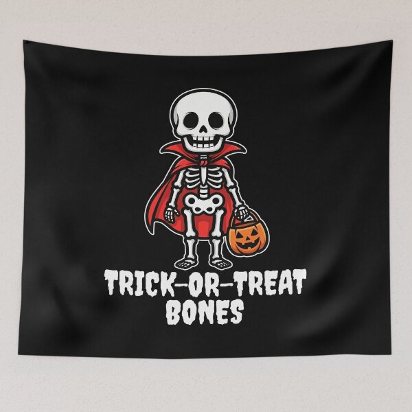 Item preview, TRICK-OR-TREAT BONES - SKELETON HALLOWEEN designed and sold by KEF Custom.
