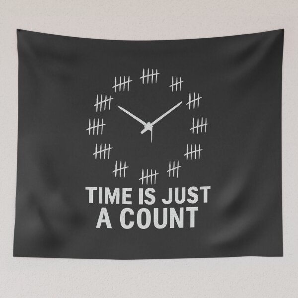 Item preview, Time is Just a Count – Tally Mark Clock Design designed and sold by Diwakar-Designs.