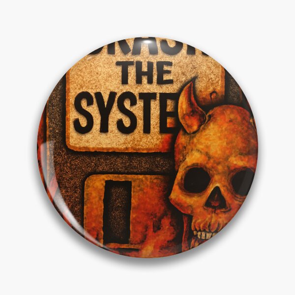 Artikelvorschau, Crash the System – Feuriges Totenkopf-Design entworfen und verkauft von Hack the Art.