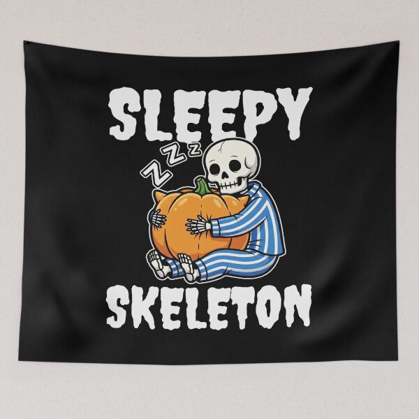 Item preview, SLEEPY SKELETON - SKELETON HALLOWEEN designed and sold by KEF Custom.