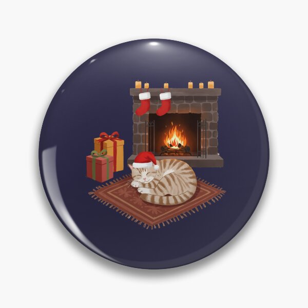 Artikelvorschau, Gemütliches Weihnachts-Katzenschläfchen am Kamin entworfen und verkauft von k3rstman1.