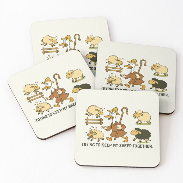 Item preview, Trying to Keep My Sheep Together Chaos Pun Humor Silly Goose designed and sold by SunfullyYours.