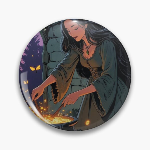 Item preview, Firefly Cauldron – Cottagecore Halloween Witch designed and sold by Deezyned.