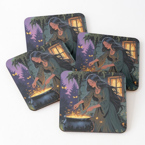Item preview, Firefly Cauldron – Cottagecore Halloween Witch designed and sold by Deezyned.