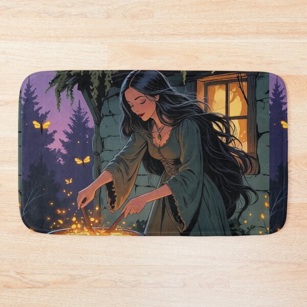 Item preview, Firefly Cauldron – Cottagecore Halloween Witch designed and sold by Deezyned.