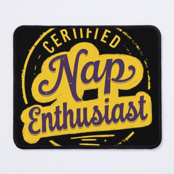 Item preview, Certified Nap Enthusiast Funny Nap Lover Quote Minimal Text Design designed and sold by SnarkyTextStudiO.