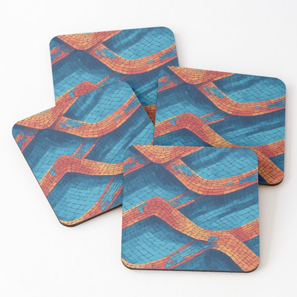 Item preview, Undulating Tiled Waves: A Vibrant Abstract Pattern designed and sold by Virtuals1.