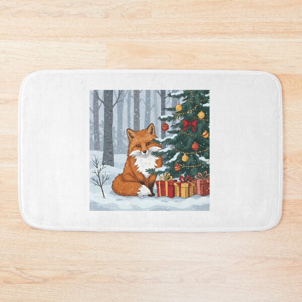 Item preview, Fox with Christmas Tree and Presents designed and sold by k3rstman1.