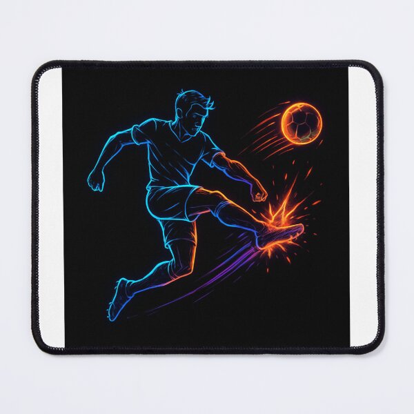 Item preview, Neon Soccer Player Action Design designed and sold by RonBear-Designs.
