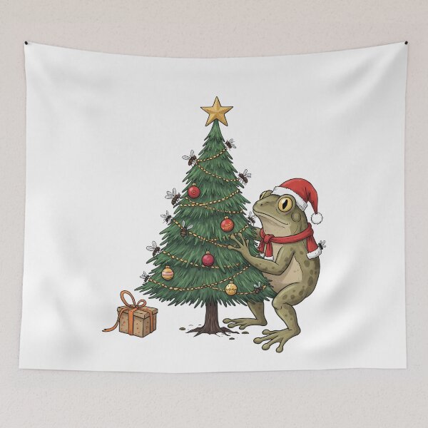 Item preview, Quirky Frog Christmas Tree Decorator Festive Holiday Fun designed and sold by k3rstman1.