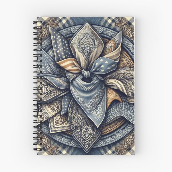 Item preview, Plaid Bandana Merging with Denim – Rustic Streetwear Texture Design designed and sold by ashokreddy343.