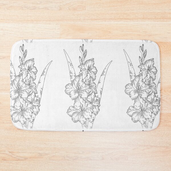 Item preview, Gladiolus Flower Line  Art Illustration designed and sold by GTeoArt.