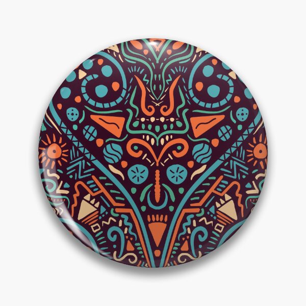 Item preview, Tribal heart pattern in bold colors designed and sold by EnridasDesign.