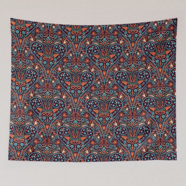 Item preview, Tribal heart pattern in bold colors designed and sold by EnridasDesign.