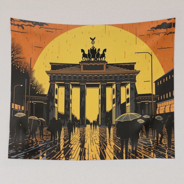 Item preview, Berlin by Night – Capital City Mural | City Poster Wall Art designed and sold by WishArtDesign.