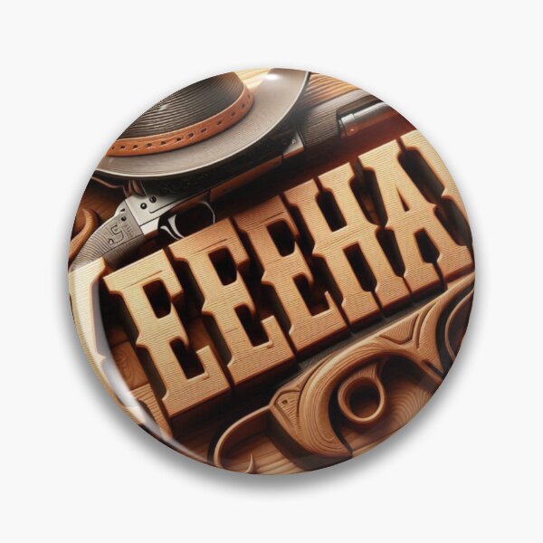 Item preview, Western-style typography: ‘Yeehaw!’ in wood grain designed and sold by ashokreddy343.