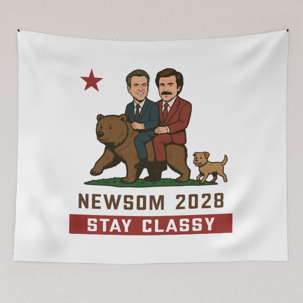 Item preview, Gavin Newsom 2028 Election California Flag designed and sold by tyasalnu.