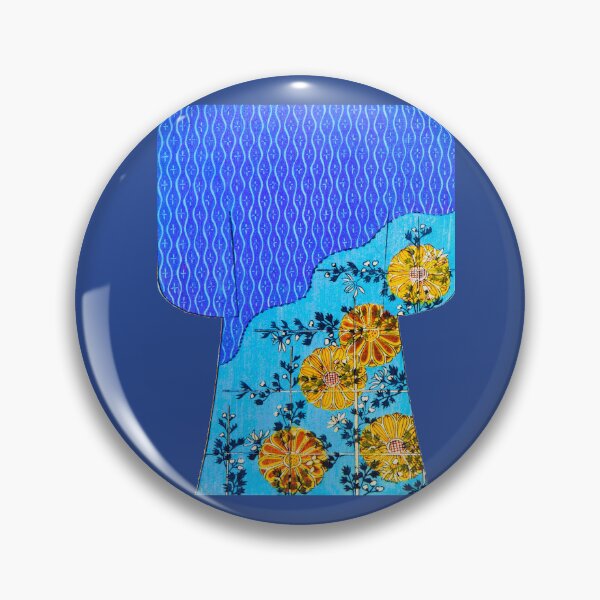 Item preview, Golden Blossoms on Sapphire Waves designed and sold by WheelieGdArt.