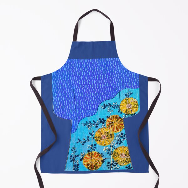 Item preview, Golden Blossoms on Sapphire Waves designed and sold by WheelieGdArt.