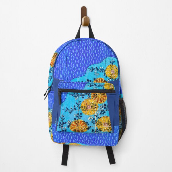 Item preview, Golden Blossoms on Sapphire Waves designed and sold by WheelieGdArt.