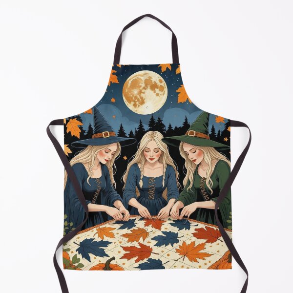 Item preview, Harvest Moon Quilt – Sisterly Cottagecore Witches designed and sold by Deezyned.