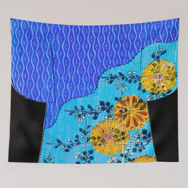 Item preview, Golden Blossoms on Sapphire Waves - V2 designed and sold by WheelieGdArt.