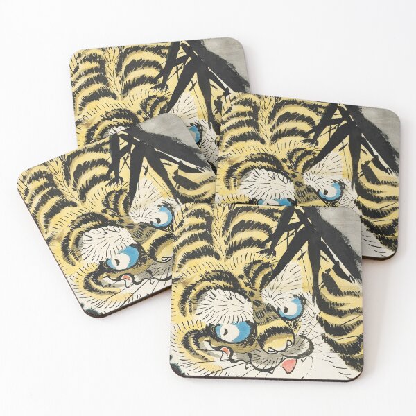 Item preview, Tiger amid Bamboo – Kikugawa Eizan (1787–1867), Kakemono-e Woodblock Print designed and sold by EmeraldeaArt.