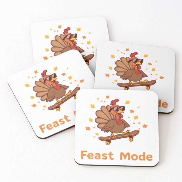 Item preview, Feast Mode Sticker | Funny Thanksgiving Turkey Autumn Aesthetic designed and sold by DreamyChaos.