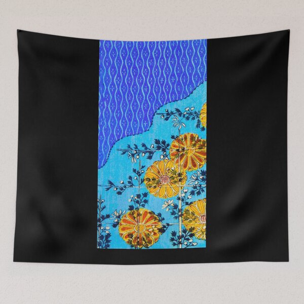 Item preview, Golden Blossoms on Sapphire Waves - V3 designed and sold by WheelieGdArt.