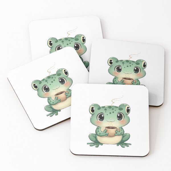 Item preview, Coffee Frog Kawaii designed and sold by VibeTCreations.