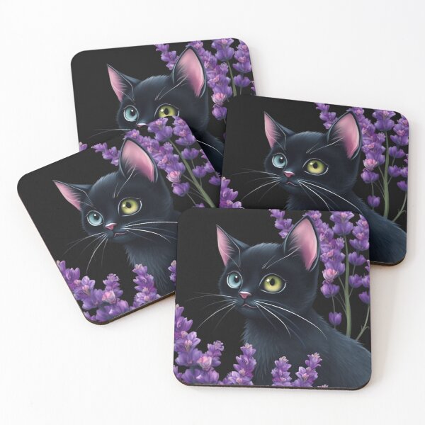 Item preview, Black cat with flowers n.13 designed and sold by Filotecnia.