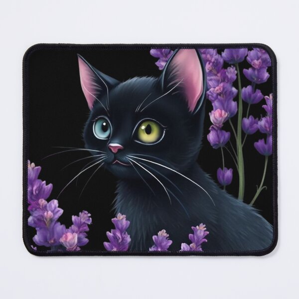 Item preview, Black cat with flowers n.13 designed and sold by Filotecnia.