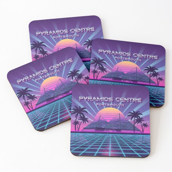 Item preview, El centro de pirámides de Portsmouth, inspirado en el Synthwave de los años 80, está diseñado designed and sold by Retro 80s Vibes.
