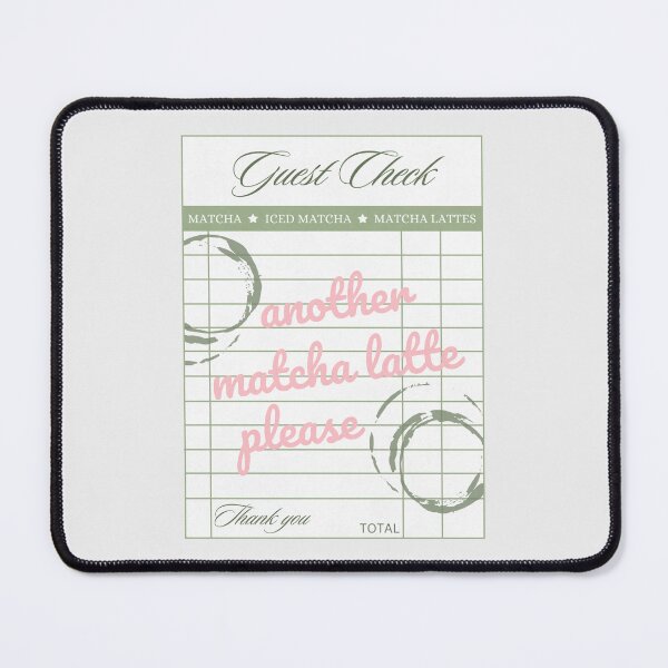 Item preview, Matcha latte guest check designed and sold by Richie-Creates.