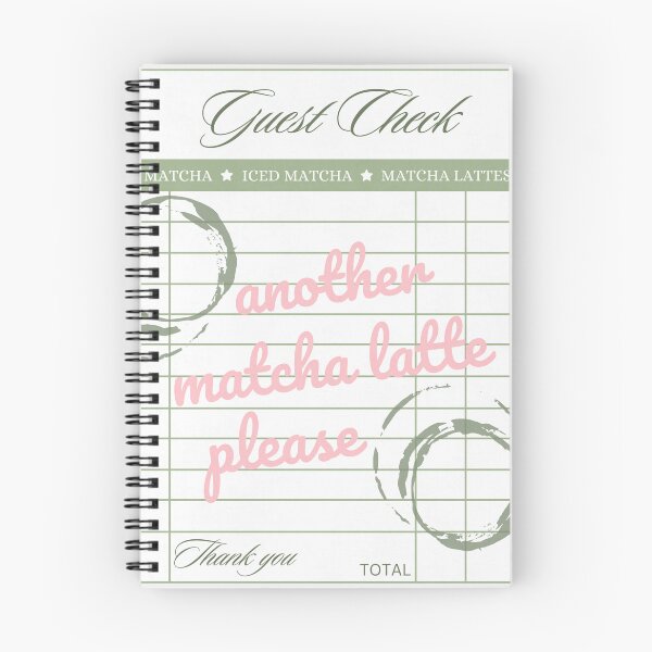 Item preview, Matcha latte guest check designed and sold by Richie-Creates.