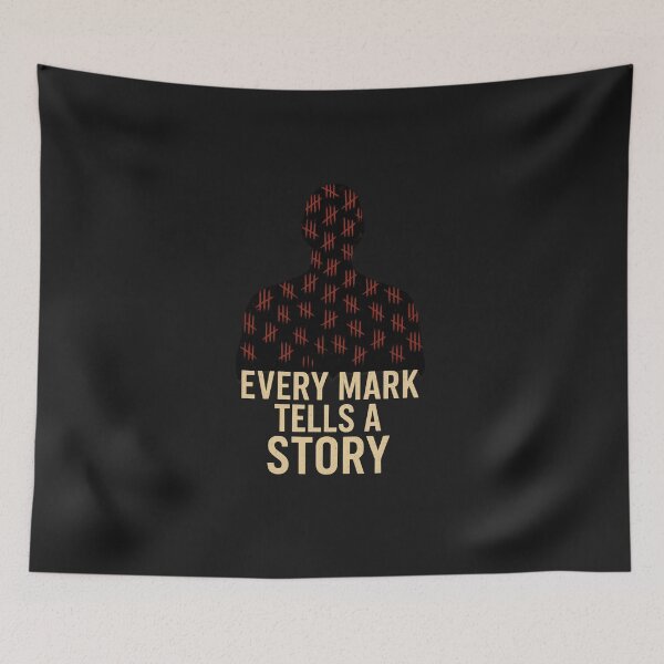 Item preview, Every Mark Tells a Story – Dark Silhouette Tally Mark Design designed and sold by Diwakar-Designs.