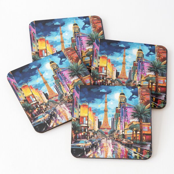 Item preview, Las Vegas Wall Art – Sunset City Poster in Retro Design | Capital of Lights designed and sold by WishArtDesign.