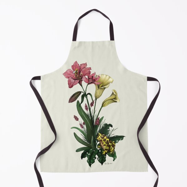 Item preview, Frog in Lily Flower Bouquet Illustration designed and sold by ReaDillo.