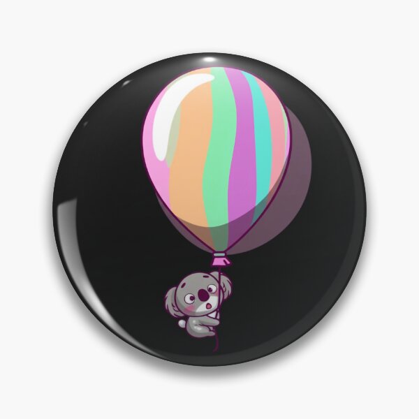 Item preview, Chibi Koala Floating with Balloon – Cute Funny Kawaii Animal Design designed and sold by ColorSplash123.