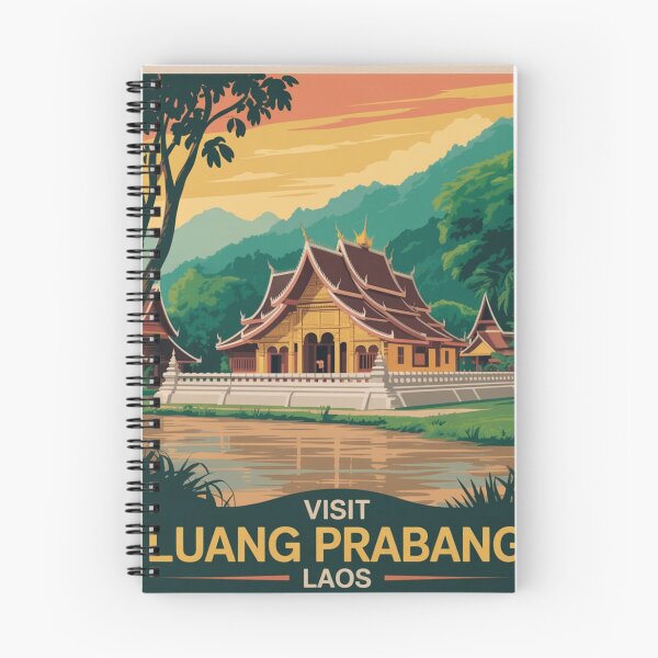 Item preview, Visit Luang Prabang Laos Retro Travel Poster – Vintage Wall Art designed and sold by Timeless Design.