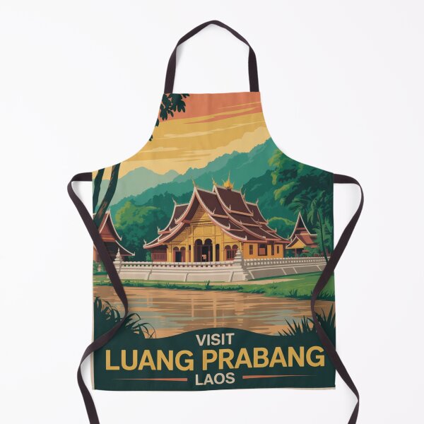 Item preview, Visit Luang Prabang Laos Retro Travel Poster – Vintage Wall Art designed and sold by Timeless Design.