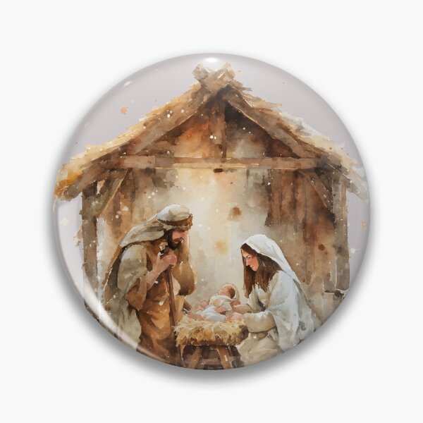 Item preview, Mary Joseph Jesus, Christian Christmas Nativity Bethlehem Holy Family designed and sold by tanabe.