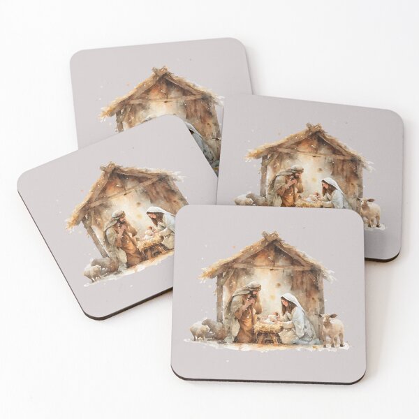 Item preview, Mary Joseph Jesus, Christian Christmas Nativity Bethlehem Holy Family designed and sold by tanabe.