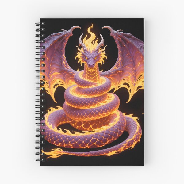 Item preview, Violet Inferno Coiled Dragon designed and sold by LuckCraftStudio.